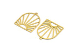 Brass Sun Charm, 8 Raw Brass Sun Shaped Charms With 1 Loop, Charm Pendants, Findings (26x22x0.60mm) A5227