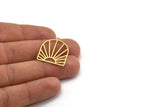 Brass Sun Charm, 8 Raw Brass Sun Shaped Charms With 1 Loop, Charm Pendants, Findings (26x22x0.60mm) A5227