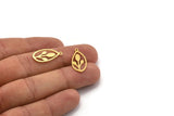 Brass Marquise Charm, 24 Raw Brass Marquise Charms With 1 Loop (22x10.5x0.60mm) A4739