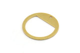 Brass Round Charm, 12 Raw Brass Round Shape Charms With 1 Hole, Charm Pendants (22x0.80mm) A4746