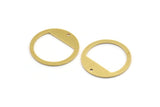 Brass Round Charm, 12 Raw Brass Round Shape Charms With 1 Hole, Charm Pendants (22x0.80mm) A4746