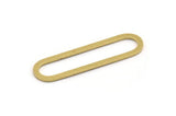 Brass Oval Charm, 12 Raw Brass Oval Charms, Earring Charms (40x11x1mm) A4789
