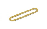 Brass Oval Charm, 8 Raw Brass Oval Charms, Earring Charms (46x9x1mm) A4787