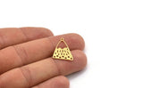 Brass Mountain Charm, 12 Raw Brass Mountain Shaped Charms With 1 Loop (22x16x0.60mm) A4824