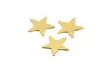 Brass Star Blank, 50 Raw Brass Star Shaped Blanks, Stamping Brass (13x12x0.60mm) A4818