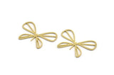 Brass Butterfly Charm, 12 Raw Brass Butterfly Shaped Charms, Earring Findings (21x32x0.60mm) A4855
