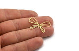 Brass Butterfly Charm, 12 Raw Brass Butterfly Shaped Charms, Earring Findings (21x32x0.60mm) A4855
