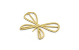 Brass Butterfly Charm, 12 Raw Brass Butterfly Shaped Charms, Earring Findings (21x32x0.60mm) A4855