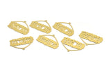 Brass Days Charm, Raw Brass Days Of The Week Written Charms With 1 Loop, Written Pendants, Days Findings (32x22x0.60mm)