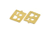 Brass Written Charm, 8 Raw Brass To Do Written Charms With 1 Loop, Charm Pendants (18x24x0.60mm) A5261