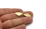 Brass Triangle Blank, 24 Raw Brass Triangle Blanks, Stamping Blanks (19x11x0.60mm) A4938