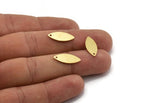 Brass Marquise Charm, 24 Raw Brass Oval Shaped Charms With 1 Hole (18x7x0.60mm) A4897