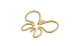 Brass Butterfly Charm, 24 Raw Brass Butterfly Shaped Charms, Earring Findings (27x21x0.80mm) A4982