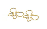 Brass Butterfly Charm, 24 Raw Brass Butterfly Shaped Charms, Earring Findings (27x21x0.80mm) A4982