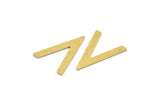 Brass Blank, 24 Raw Brass, Brass Blanks, V Shaped Blanks (18x13.5x0.60mm) A4967