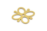 Brass Ethnic Charm, 12 Raw Brass Ethnic Motif Charms, Earring Charms (25x22x0.60mm) A4953