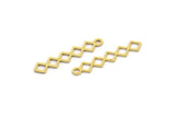 Brass Ethnic Charm, 100 Raw Brass Ethnic Motif Charms With 1 Loop, Earring Charms (22x4.5x0.60mm) A4843