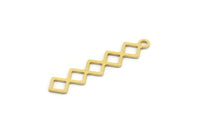 Pirinç Etnik Charm, 1 Döngülü 50 Ham Pirinç Etnik Motifli Charm, Küpe Charm'ları (30x6x0,60 mm) A4910