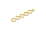 Pirinç Etnik Charm, 1 Döngülü 50 Ham Pirinç Etnik Motifli Charm, Küpe Charm'ları (30x6x0,60 mm) A4910