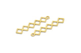 Pirinç Etnik Charm, 1 Döngülü 50 Ham Pirinç Etnik Motifli Charm, Küpe Charm'ları (30x6x0,60 mm) A4910