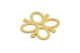 Brass Ethnic Charm, 24 Raw Brass Ethnic Motif Charms, Earring Charms (20x18x0.60mm) A4858