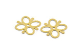 Brass Ethnic Charm, 24 Raw Brass Ethnic Motif Charms, Earring Charms (20x18x0.60mm) A4858