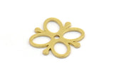 Brass Ethnic Charm, 50 Raw Brass Ethnic Motif Charms, Earring Charms (14.5x13x0.60mm) A4857