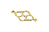 Pirinç Etnik Charm, 2 Döngülü 50 Ham Pirinç Etnik Motifli Charm, Küpe Charm'ları, Bağlantı Parçaları (24x12,5x0,60 mm) A4896