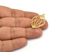 Brass Marquise Charm, 8 Raw Brass Marquise Charms With 1 Loop, Earrings, Pendants (34x21x0.60mm) A5288