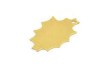 Brass Irregular Charm, 8 Raw Brass Irregular Shaped Charms With 1 Loop (23x15x0.60mm) A5273