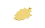 Brass Irregular Charm, 24 Raw Brass Irregular Shaped Charms With 1 Loop (17x11x0.60mm) A5275
