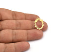 Brass Irregular Charm, 24 Raw Brass Irregular Shaped Charms With 1 Loop (24x14x0.60mm) A5274