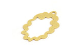 Brass Irregular Charm, 24 Raw Brass Irregular Shaped Charms With 1 Loop (24x14x0.60mm) A5274