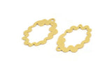 Brass Irregular Charm, 24 Raw Brass Irregular Shaped Charms With 1 Loop (24x14x0.60mm) A5274