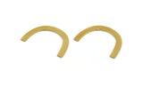 Brass Blank, 24 Raw Brass, Brass Blanks, U Shaped Blanks, Brass Semi Circle Blanks (20x2.5x0.60mm) A5301