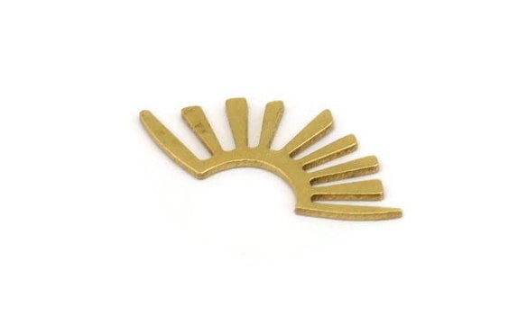 Brass Sun Blank, 50 Raw Brass Sun Blanks, Charm Pendants (19x9x0.60mm) A5300