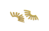 Brass Sun Blank, 50 Raw Brass Sun Blanks, Charm Pendants (19x9x0.60mm) A5300