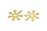Brass Symmetry Charm, 10 Raw Brass Optical Symmetry Charms With 1 Loop, Earring Charms (26x25x0.60mm) A4954