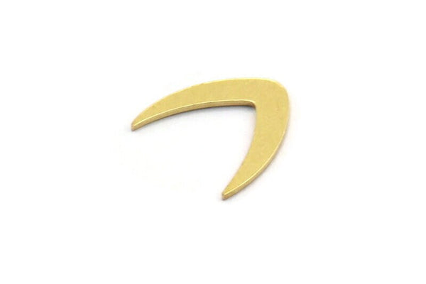 Brass Blank, 50 Raw Brass, Brass Blanks, V Shaped Blanks (11.5x11x0.60mm) A4971