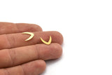 Brass Blank, 50 Raw Brass, Brass Blanks, V Shaped Blanks (11.5x11x0.60mm) A4971