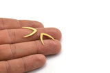Brass Blank, 50 Raw Brass, Brass Blanks, V Shaped Blanks (16x15x0.60mm) A4970