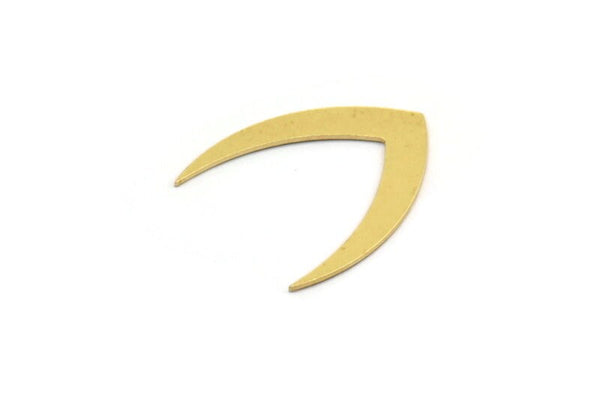 Brass Blank, 12 Raw Brass, Brass Blanks, V Shaped Blanks (25x22x0.60mm) A4842
