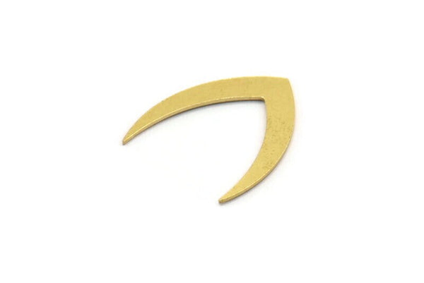 Brass Blank, 24 Raw Brass, Brass Blanks, V Shaped Blanks (20x17x0.60mm) A4969