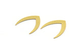 Brass Blank, 24 Raw Brass, Brass Blanks, V Shaped Blanks (20x17x0.60mm) A4969