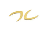 Brass Blank, 24 Raw Brass, Brass Blanks, V Shaped Blanks (20x17x0.60mm) A4969