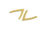 Brass Blank, 24 Raw Brass, Brass Blanks, V Shaped Blanks (18x19x0.60mm) A4730