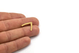 Brass Blank, 24 Raw Brass, Brass Blanks, V Shaped Blanks (18x19x0.60mm) A4730