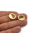 Brass Round Charm, 12 Raw Brass Round Shape Charms With 1 Hole, Charm Pendants (18x0.80mm) A4940