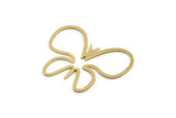 Brass Butterfly Charm, 12 Raw Brass Butterfly Shaped Charms, Earring Findings (30x37x0.80mm) A4934