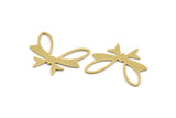 Brass Butterfly Charm, 12 Raw Brass Butterfly Shaped Charms, Earring Findings (22x27x0.80mm) A4936